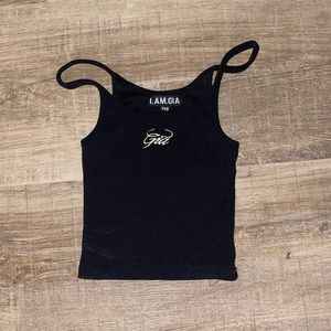 I Am Gia black tank